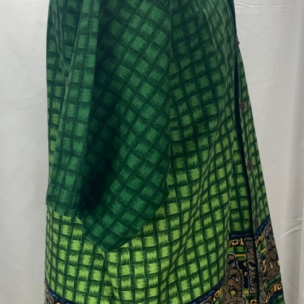 Tiki Hawaiian Button Up Basketweave Print Shirt - image 7